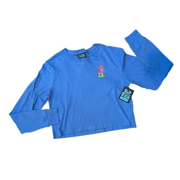 NWT Zumiez A.LAB Dita The Wizard Blue Crop Long Sleeve T-Shirt Size M - Picture 5 of 8